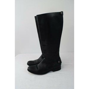 Frye Melissa Back Button Zip Up Leather Boots 8 Wo
